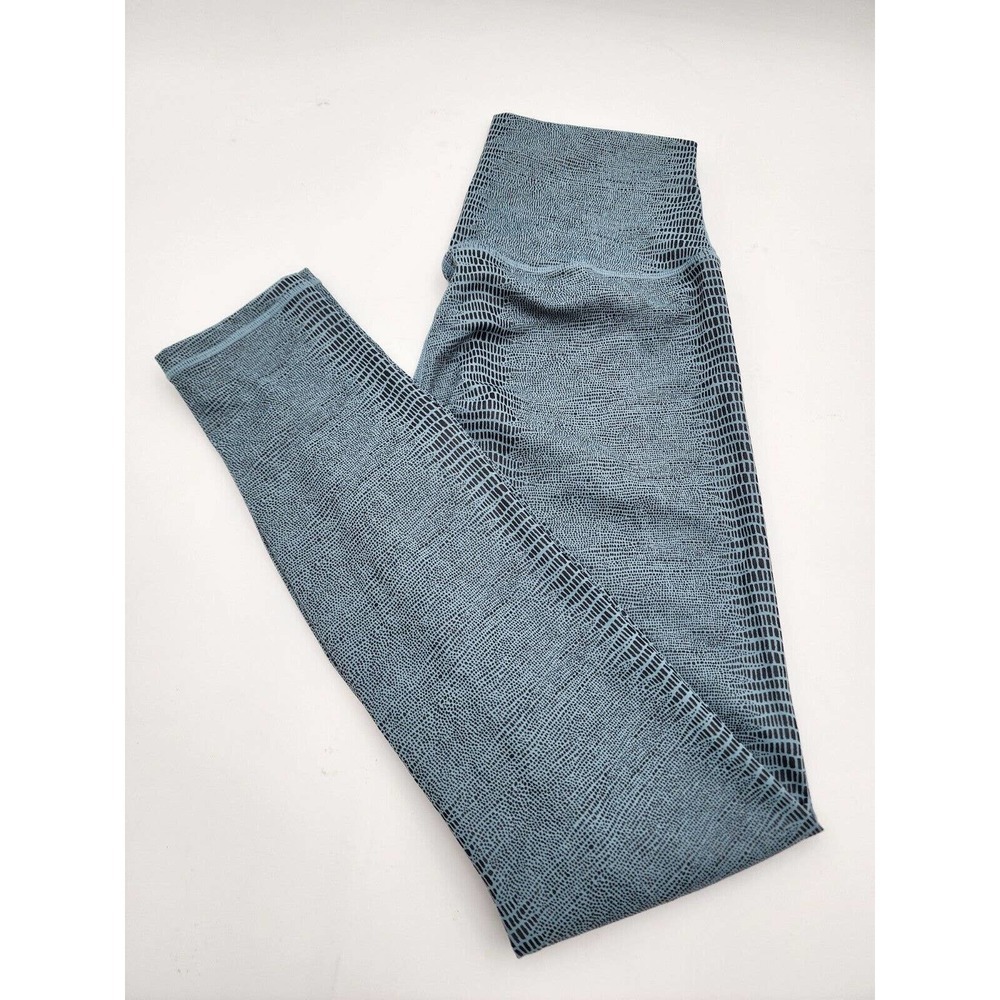 Zyia Active Blue Snakeskin Hi-rise Comfort Yoga Leggings Size 4